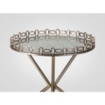 Столик круглый на металлической ножке — изображение 2