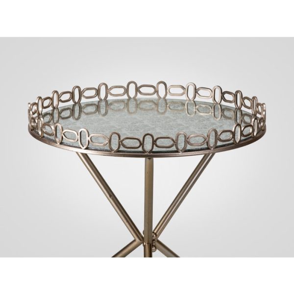 Столик круглый на металлической ножке — изображение 2