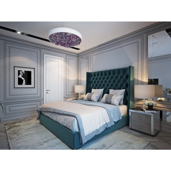 Кровать Jackie King Велюр Бежевый 160х200 см — изображение 6