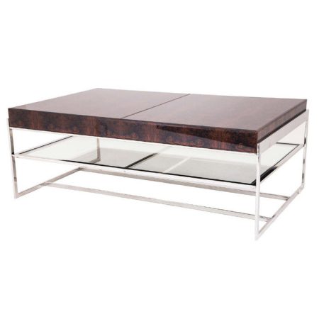 Журнальный столик Burnett  ос основанием из стали