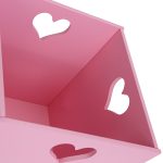 Деревянный ящик для игрушек розовый с сердечком — изображение 8