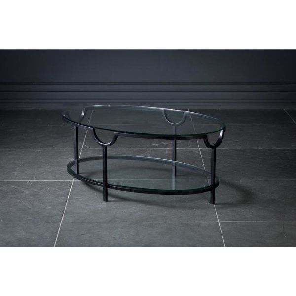 Столик журнальный Олдем с овальной столешницей из стекла — изображение 10