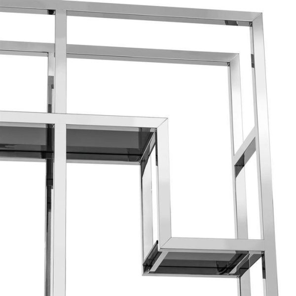 Стеллаж  Cabinet Lagonda из нержавеющей стали на деревянном основании — изображение 4