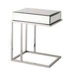 Приставной журнальный столик  из нержавеющей стали 