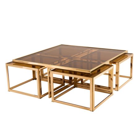 Журнальный столик Van Roon CEASARE цвета розовое золото