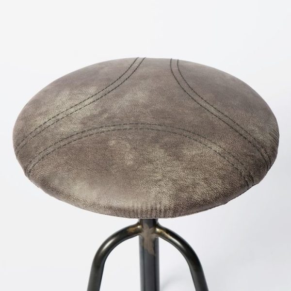 Табурет d-Bodhi Sacramento Grey на металлическом каркасе с отделкой из искусственной замши — изображение 2