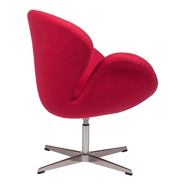 Кресло Swan Кресло Swan Chair Ярко-красная Шерсть — изображение 4
