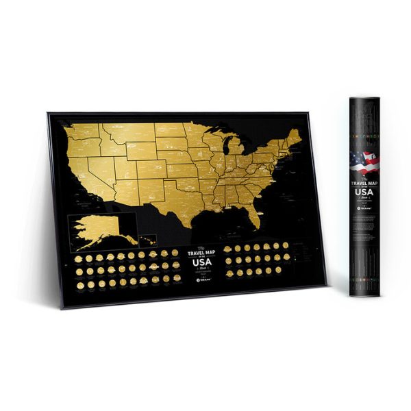 Карта travel map usa black — изображение 18