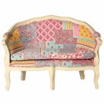 Диванетка из дерева и ткани