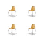 Набор из 4х стульев CLAUDIO BELLINI НА МЕТАЛЛИЧЕСКИХ НОЖКАХ