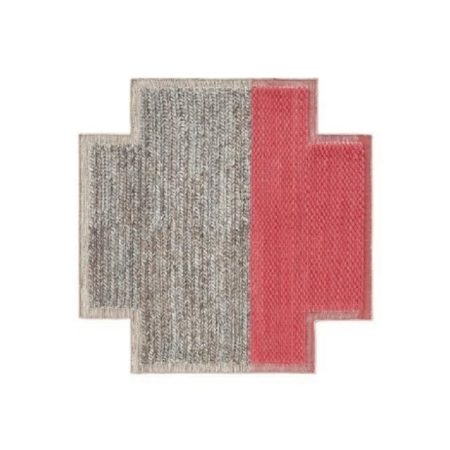Ковер GAN Plait кораловый из натуральной шерсти 160х160 см