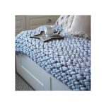 ПЛЕД КРУПНОЙ ВЯЗКИ, СВЕТЛО-СЕРЫЙ, БОЛЬШОЙ