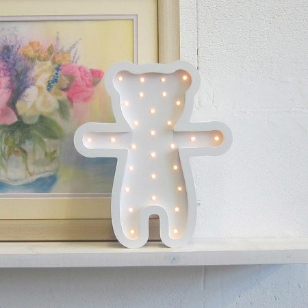 Ночник Мишка Baby белый теплый	