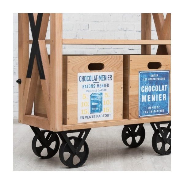  шкаф на колесах в индустриальном стиле MENIER — изображение 4