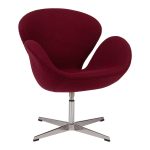 Кресло Swan Chair Бордового цвета — изображение 2