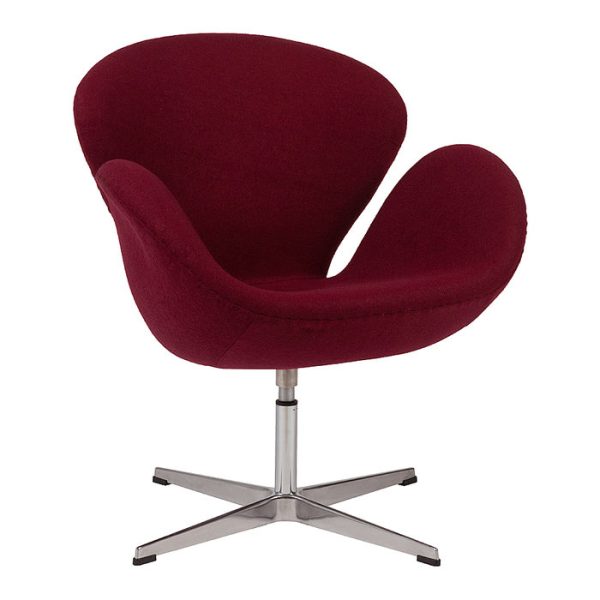 Кресло Swan Chair Бордового цвета — изображение 2