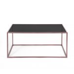 Журнальный стол London copper черное стекло