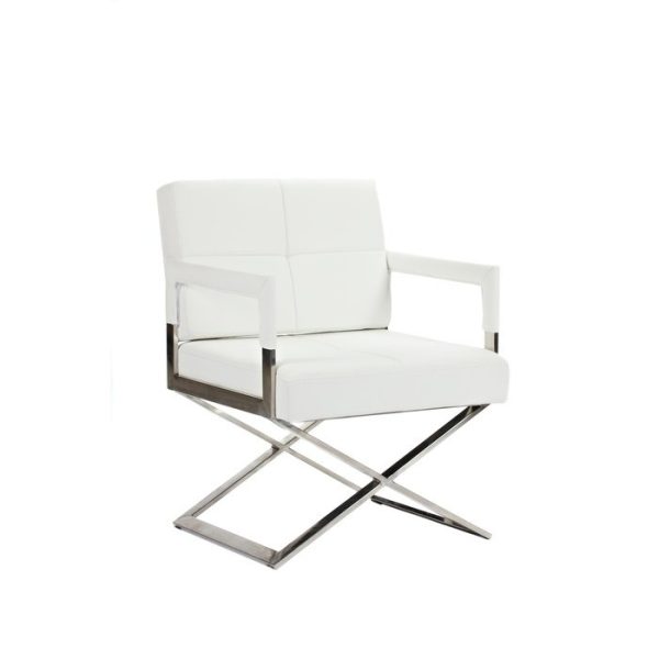 Кресло Aster X Chair Белая Кожа — изображение 3