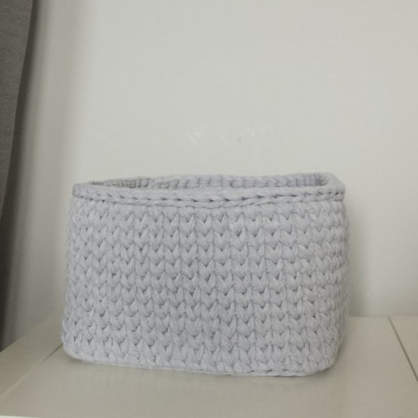 2618product_gallery_photo_df0817e9-1d07-4e38-a6f1-c38435867fee.jpg Вязаная корзина Серый Меланж квадратная малая — изображение 3