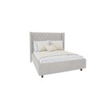 Кровать Wing-2 160x200 см Велюр Бежевый — изображение 8