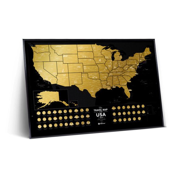 Карта travel map usa black — изображение 19