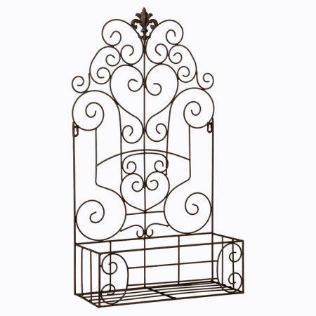 Полка-жардиньерка черный антик XL