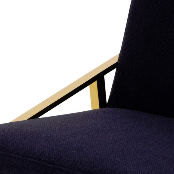 Стул  Reynolds обтянут тканью черного цвета 80x50x56 см — изображение 3