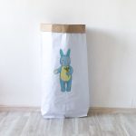 Эко-мешок для игрушек из крафт бумаги Зайчик