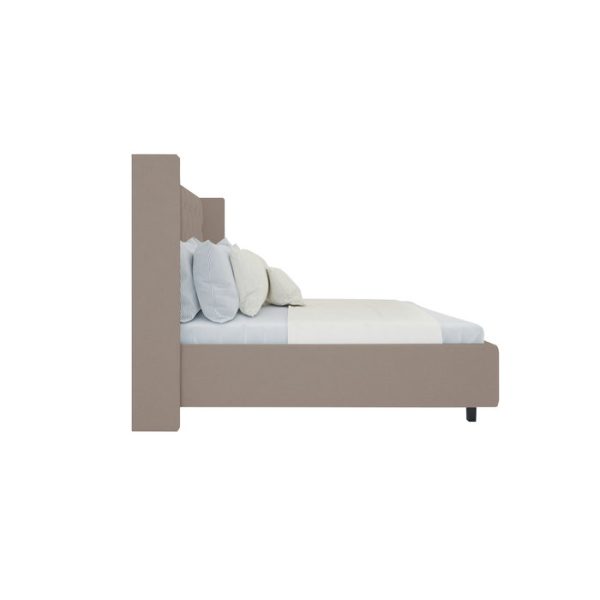 Кровать Wing-2 200x200 см Велюр Серый — изображение 2