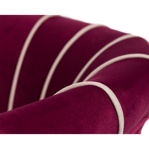 Кресло Shell бордовый велюр — изображение 5