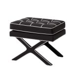 Пуф  обтянут тканью черного цвета 49x52x47 см