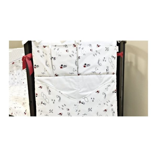 Карман декоративный EllipseFurniture L Белый Вставка Фантазия Красный — изображение 3