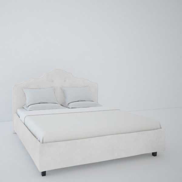 Кровать Palace 160x200 см Велюр молочного цвета — изображение 6