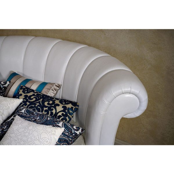 Кровать Letto Rotondo GM 01 с обивкой из экокожи или велюра 220 см — изображение 4