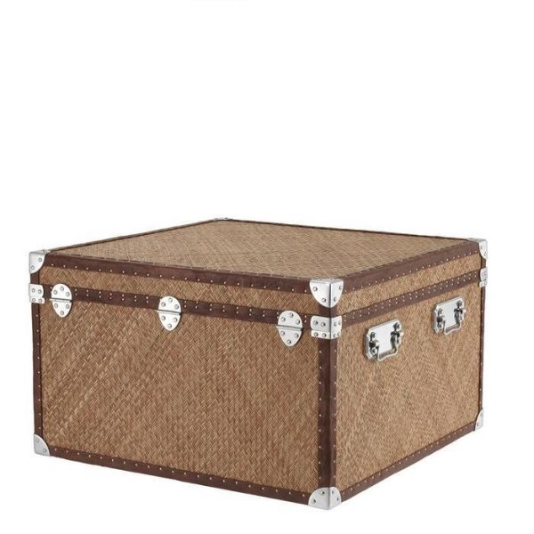 Кофейный столик  Cane с отделкой из ротанга коричневого цвета — изображение 4