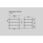 Прикроватная тумбочка Latitude SAGA GLASS SET 005 светлый ясень — изображение 3