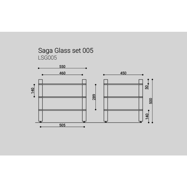 Прикроватная тумбочка Latitude SAGA GLASS SET 005 светлый ясень — изображение 3