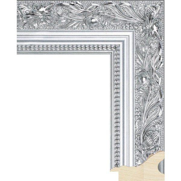 Настенное Зеркало Серебряной Лоза большое в деревянной раме — изображение 2