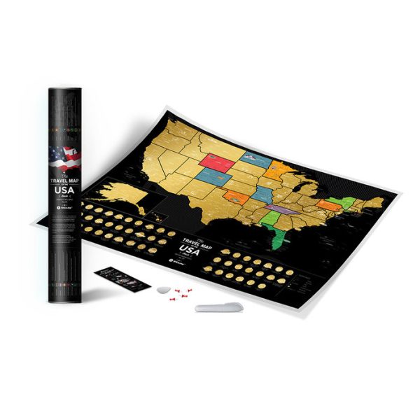 Карта travel map usa black — изображение 7