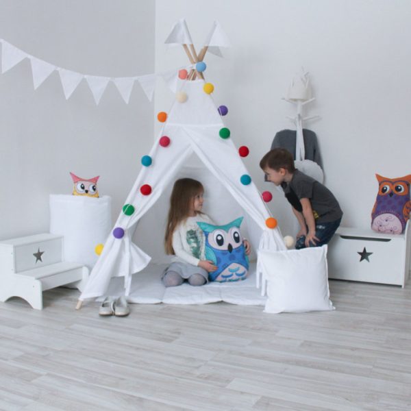 Гирлянда из флажков Simple White из 100% хлопка — изображение 4