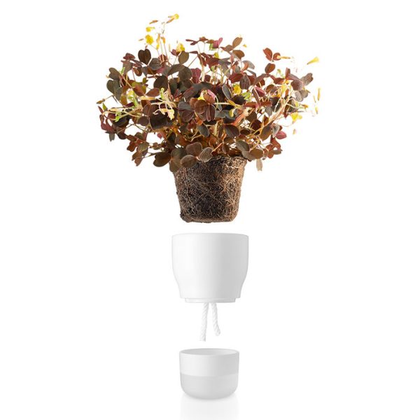 Горшок для растений с функцией самополива 9 см белый — изображение 2