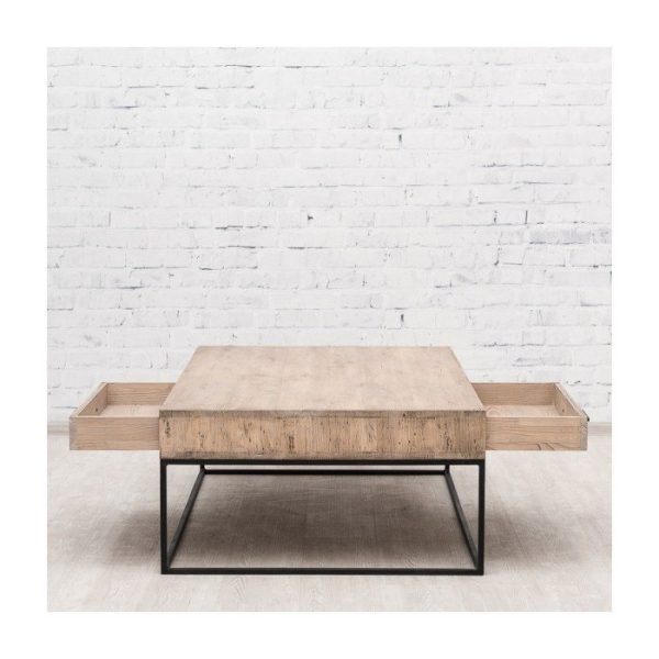 Журнальный стол STOKHOLM I из массива дерева и металла  — изображение 3