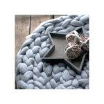 ПЛЕД КРУПНОЙ ВЯЗКИ, СВЕТЛО-СЕРЫЙ, БОЛЬШОЙ — изображение 2