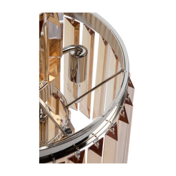 Лампа настольная высокая из металла и стекла — изображение 3