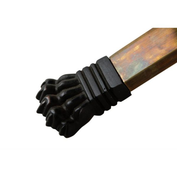 Табурет  Stool Gunzburg из кожи черного цвета на металлических ножках  — изображение 4