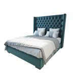 Кровать Jackie King Велюр Бирюзовый 140х200 см