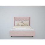 Кровать Wing-2 140x200 см Велюр Пыльная роза — изображение 4