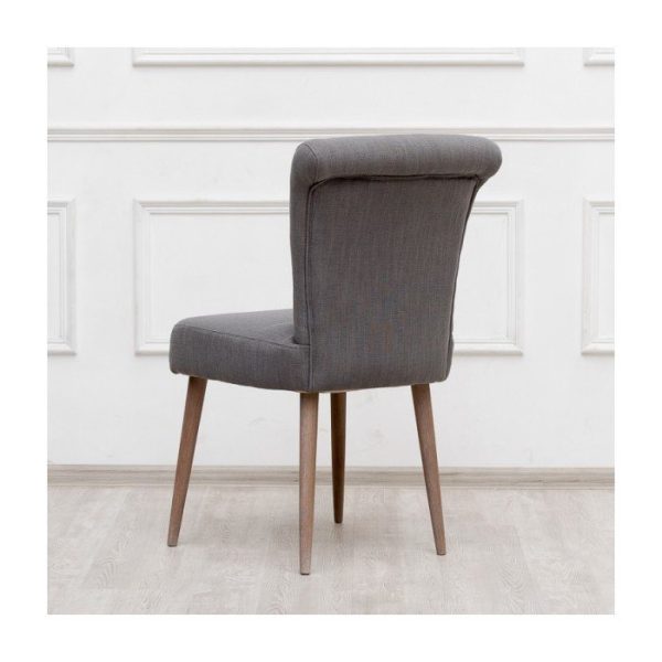 стул с мягкой обивкой Roma серого цвета — изображение 3