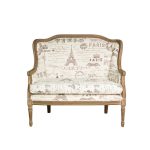 Диванетка двухместная с тканевой обивкой