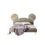 Кровать Дизайнерская Микки серо-коричневая 160х200 